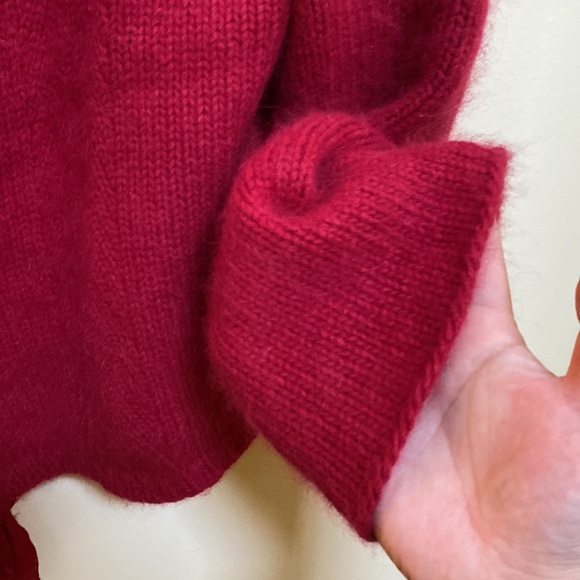 J Jill wool blended red sweater with front open - Picture 5 of 6